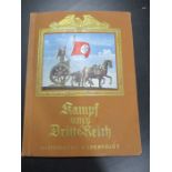 A German WWII era cigarette card book "Kampf Um's Dritte Reich"- complete