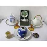 A collection of china, glass etc.