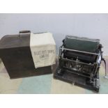 A vintage cased Gestetner printer