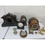 A collection of various clocks