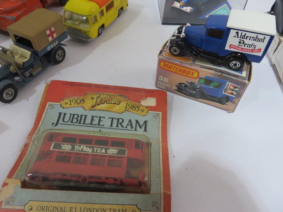 A collection of various diecast cars, planes etc including Matchbox, Mobil, Tri-ang, Corgi - Image 8 of 20