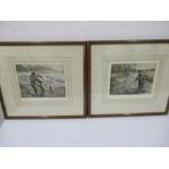 A pair of Henry Wilkinson Ltd edition fishing prints