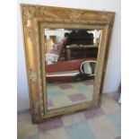 A large gilt rectangular mirror, 128cm x 97 cm