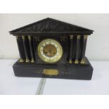 A slate mantle clock