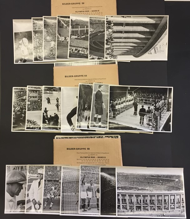 A collection of photographic cards from the Berlin Olympics, 1936 including Jesse Owens issued by