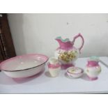 A jug and bowl set etc