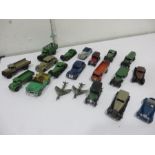 A collection of various diecast Dinky Toys