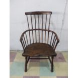 A 19th century Welsh comb stick back chair