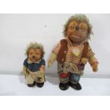 Two vintage Steiff Mecki and Micki figures