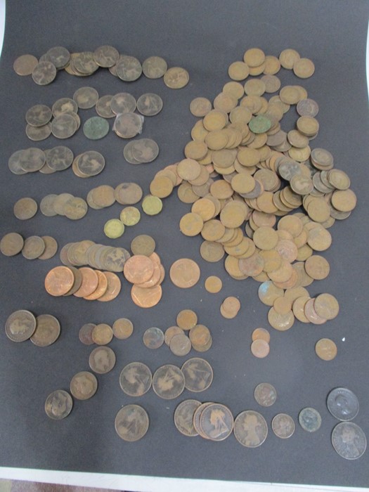 A collection of copper coinage