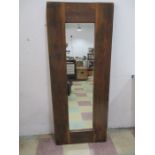 A reclaimed wood mirror, 155cm x 63cm