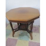 An Edwardian octagonal centre table