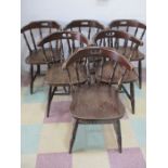 A set of six "pub" chairs