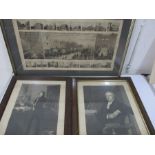 Three Victorian political prints, procession attending the great national petition to the House of