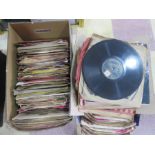 A collection of 78's including Elvis Presley