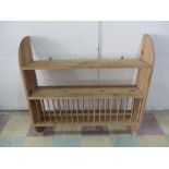 A large pine plate rack