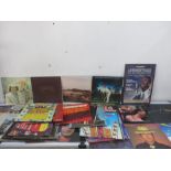 A collection of various records including Pink Floyd, Elton John etc