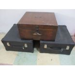 Three carry cases for records