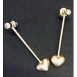 A pair of 14ct gold earrings. Weight 4.2g