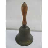 A vintage brass school bell