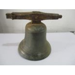 An antique bronze bell diameter 26.5cm