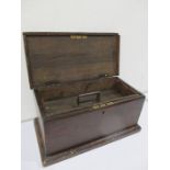 A small vintage wooden trunk