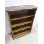 An oak freestanding bookcase