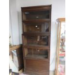 A five tier Globe Wernicke bookcase