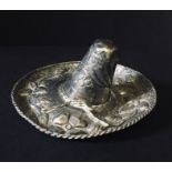 A Stirling silver Mexican sombrero, diameter 11cm. Weight 53.9g