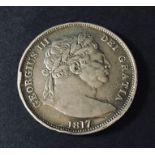 An 1817 Half Crown.