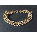 A 9ct rose gold bracelet. A/F Total weight 13.9g