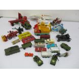 A collection of various die cast and other vehicles