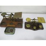 Two sets of vintage postal scales