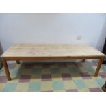 A large pine table - 8ft 8.5"