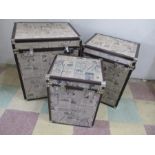 A set of three vintage style boxes- locks A/F