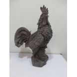 A large resin figure of a cockerel - 70cm H