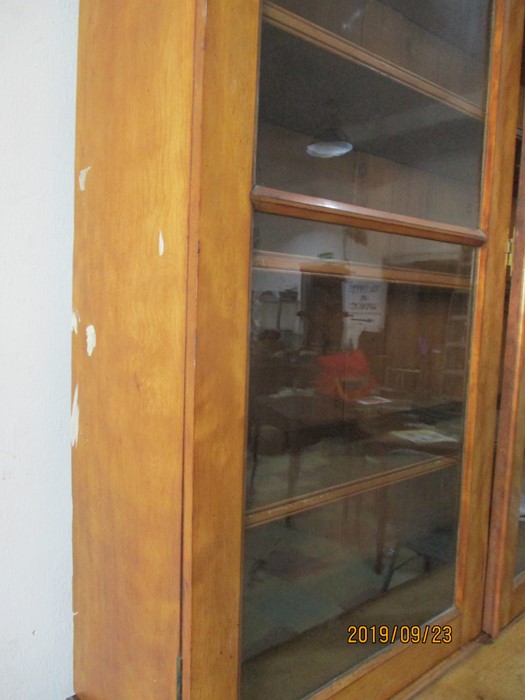 A tall Victorian display cabinet with cupboard under - Image 7 of 11