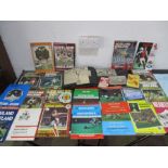 A collection of football programmes and a scrapbook, mainly Scottish, 1970's