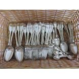 A set of silver plated cutlery