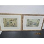 A pair of TH Victor watercolours of Mousehole