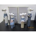 A set of four Lladro French nuns