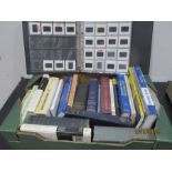 A collection of various books and slides etc. ( veterinarian, dissection etc.)