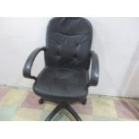 A leather style office chair