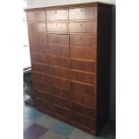 A large chest of 30 drawers all with individual locking- key in office