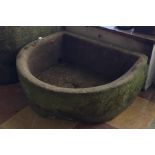 An antique stone trough