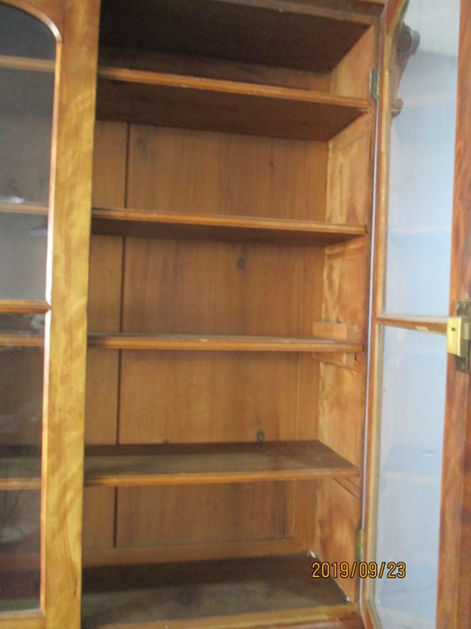 A tall Victorian display cabinet with cupboard under - Image 10 of 11