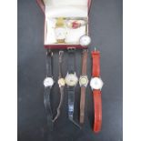 A collection of various watches including Timex, Sekonda, Ingersoll etc.