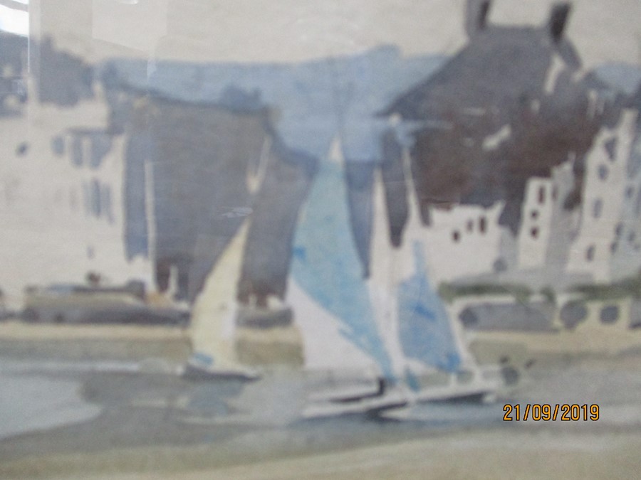 A watercolour of Weymouth Beach signed Alan Simpson RMSA - Image 3 of 6