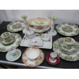 A collection of various china including Spode, Shelley, Aynsley etc.
