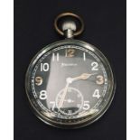 A Helvetia military pocket watch with broad arrow mark on the back - GS/TP P38046